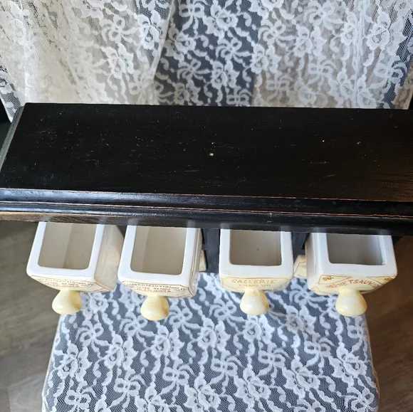 Vintage style French apothecary mini spice cabinet - Picture 8 of 16